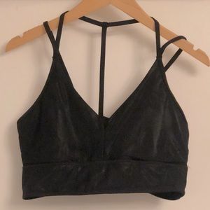 Reebok Shiny Black Sports Bra